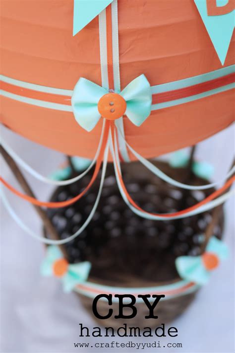 Hot Air Balloon Centerpiece B A B Y Orange And Teal Up Up And Etsy