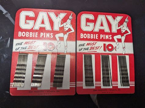 Retro Design Gay Bobbie Pins Vintage S Black Hair New Old Rare Antique Bin Ebay Uk