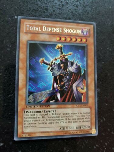 CT1 EN001 Total Defense Shogun Secret Rare Limited Edition NM Values