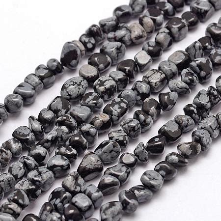 Natural Snowflake Obsidian Beads Strands Lbeads