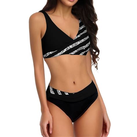 Wiueurtly Bikini Sets For Women High Waisted Tankini Two Pieces Set Swimsuit Bikini Swimsuits
