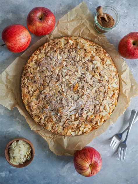 Apfel Streusel Kuchen Ohne Zucker Fitness Rezept Mit Mandeln