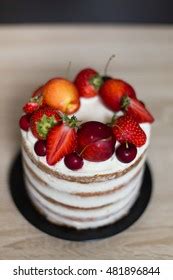 Naked Fruit Cake Homemade Rustic Wedding Stock Photo Shutterstock