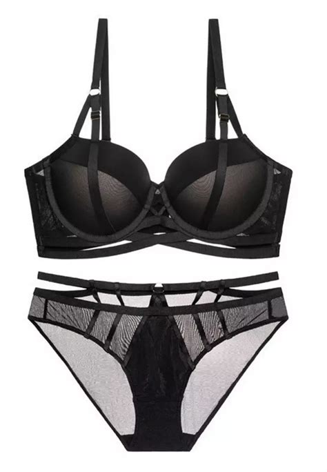 LYCKA LMZ Lady Sexy Bra And Panty Lingerie Set Black Buy LYCKA Online ZALORA Hong Kong