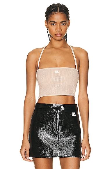 Courreges Lingerie Diamonds Brassiere Top In Naturel FWRD