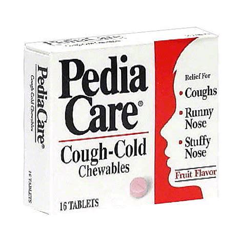 Pedia Care Cough Cold Fruit Chewable Tablets Shop Harter House