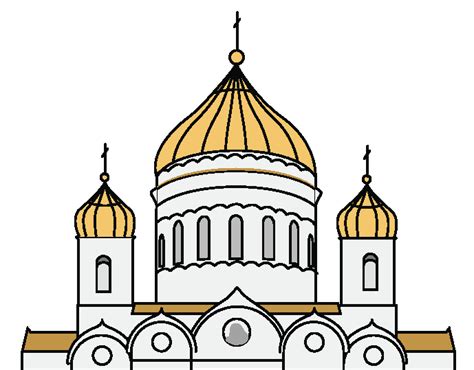 Трафарет храма или церкви для детей (41 фото)