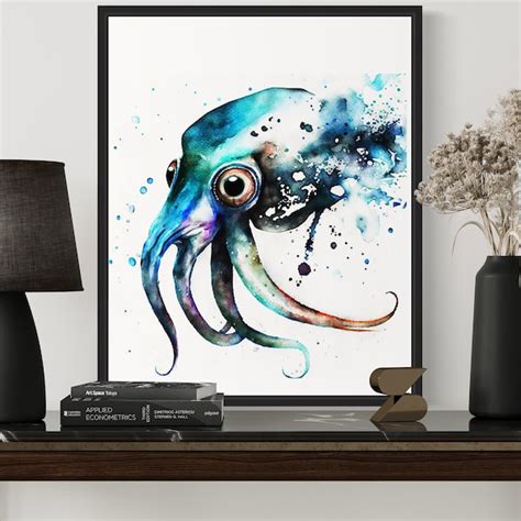 Squid Art - Etsy