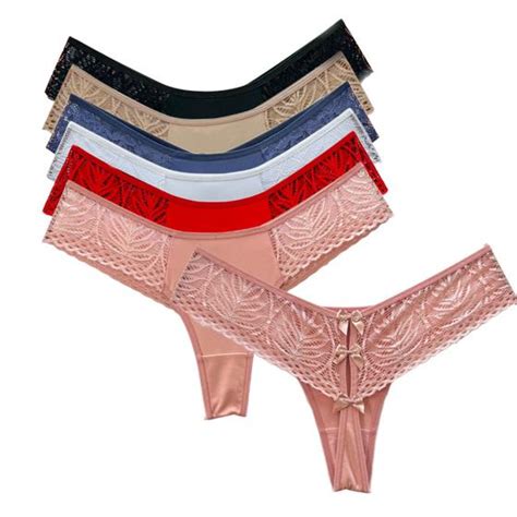 Kit 5 Calcinhas Sexy Tanga Fio Dental Renda Atacado Revenda CLICK MARIA LINGERIE Calcinha