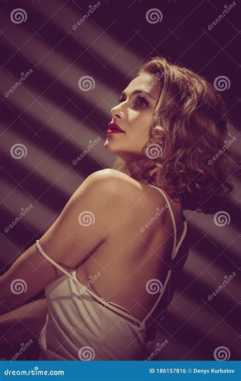 Blonde In Vintage Dress Stock Photo Image Of Blonde