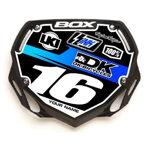 Box Custom Bmx Plate Racer Blue Rival Ink Design Co