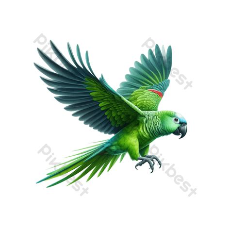 Cute Green Parrot Flying Vector Icon Image Png Images Psd Free
