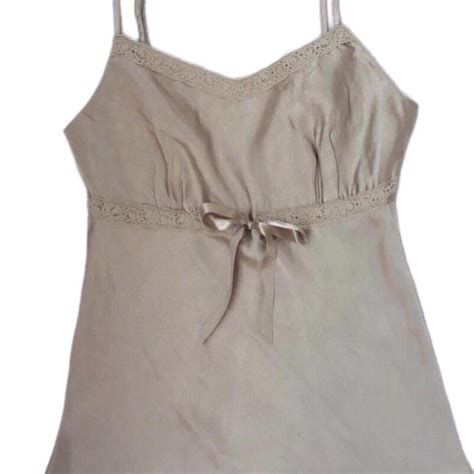 Gorgeous Nude Silky Top Spaghetti Strap Depop