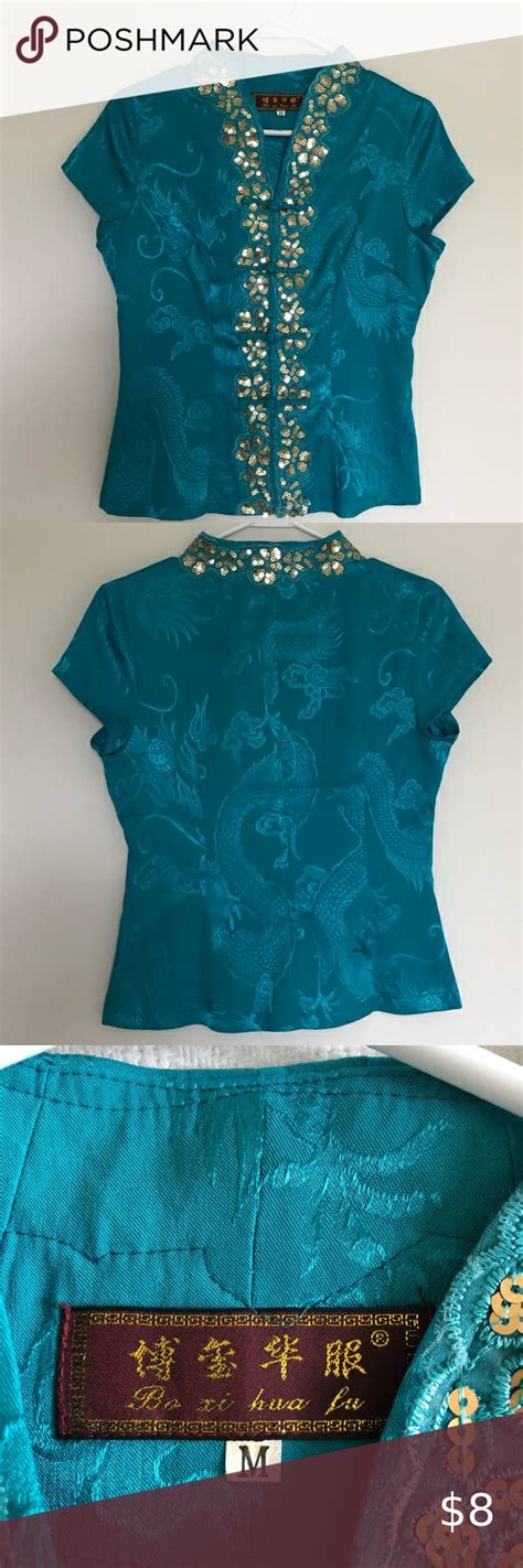 Chinese Cheongsam Dragon Phoenix Women Blouse Bo Xi Hua Fu Blouses