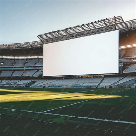 A large screen in a stadium with a soccer field | Premium AI-generated