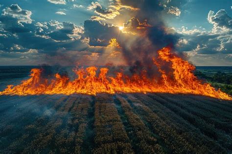 Premium Photo A Field Of Corn Under The Sun