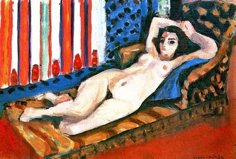 Nude On A Red Couch 1921 By Henri Matisse Artchive