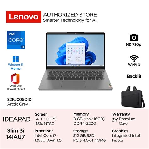 Jual Lenovo Ideapad Slim 3i 14iau7 I7 1255u Win11 8gb 512gb Ssd 14 Fhd