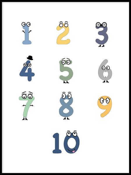 Poster: 123 Color - order online from nordicpostercollective.com