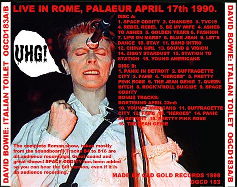 T U B E David Bowie Rome It Sbd Flac Incomplete Show