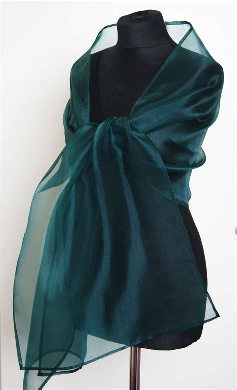 Luxury Green Organza Wrap Shawl Bolero Winter Wedding Shrug Etsy