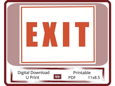 Printable Exit Signs