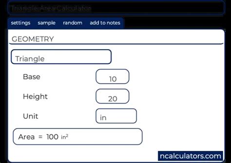 Triangle Area Calculator