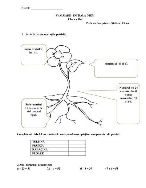 Academiaabc Evaluare Ini Ial Mem Clasa A Ii A