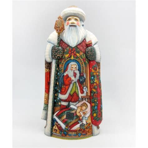 Gdebrekht 215633 Christmas Night Fireplace Wood Carved Hand Painted