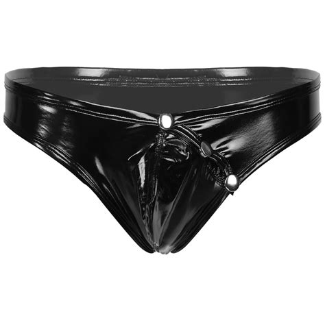Jual PREORDER Faux Leather Appeal Men S Lingerie Underwear Sexy Tight Patent Leather Underpants