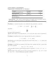 FINAL EXAM VERSION B MATH 264 MAST 218 W 2020 Pdf CONCORDIA