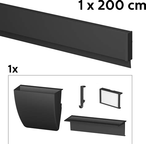 ARTITEQ 2 METER ALL IN ONE INFO RAIL INCL ACCESSOIRES ZWART STRUCTUUR