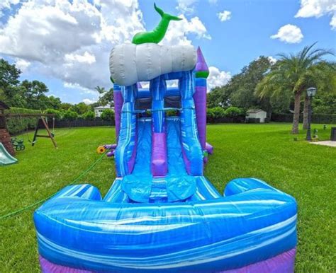 Mermaid Bounce House Water Slide C Mom S Party Rental