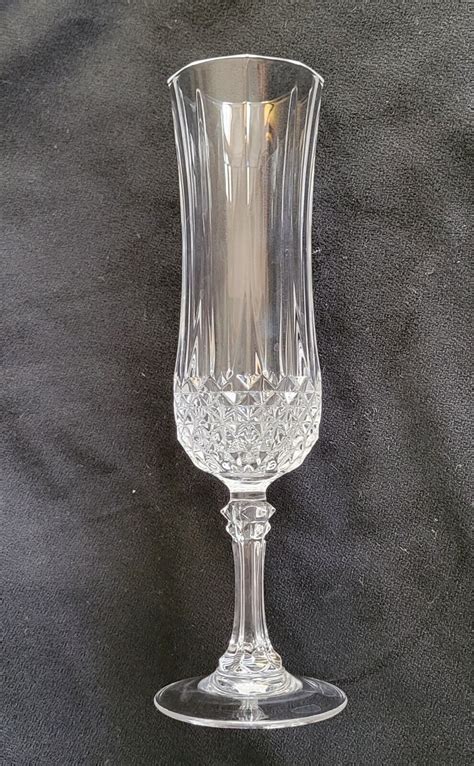 Cristal D Arques Longchamp Crystal Champagne Flute Glass Tall