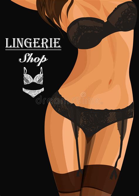 Beautiful Woman Body In Lingerie Vector Stock Vector Illustration Of Bikini Graphics 62217448
