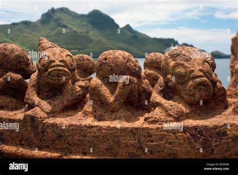 Carvings At Tiki Park Taiohae On Nuku Hiva In The Marquesas Islands