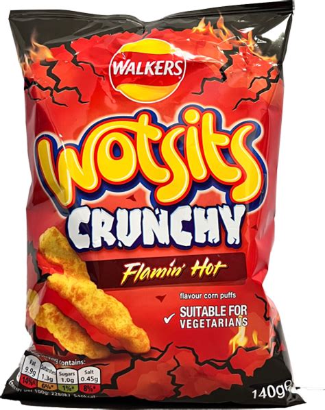 Walkers Crisps Wotsits Crunchy Flamin Hot G