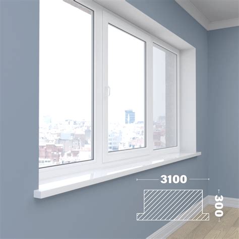 Подоконник из искусственного камня 3100х300 мм: купить в Москве с ...