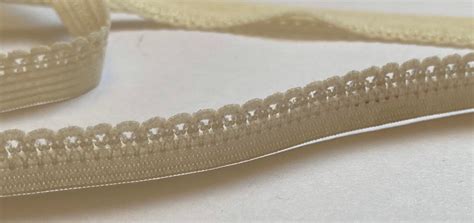 Yds Picot Edge Elastic Stretch Band Natural Ivory Color Scalloped Edge Lingerie Undergarment