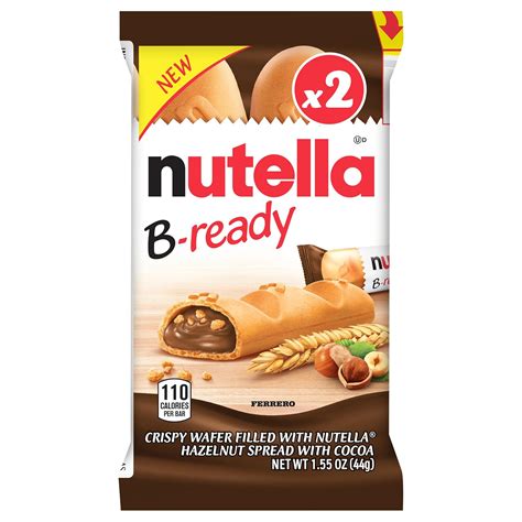 Amazon.com : Nutella B-Ready 2pc, 1.55 Ounce : Grocery & Gourmet Food