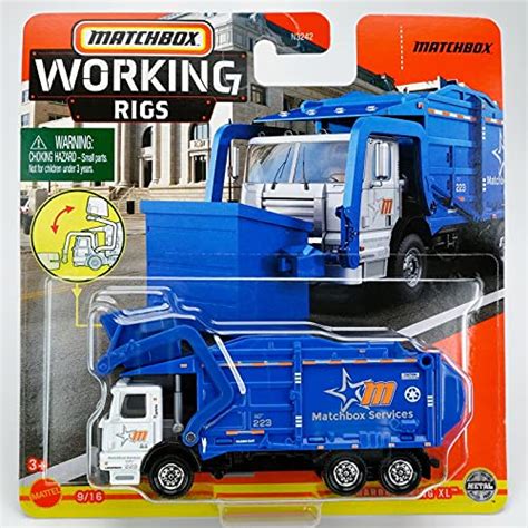 Matchbox Garbage King XL, Working Rigs 9/16 [Blue] – Toy Choo Choo