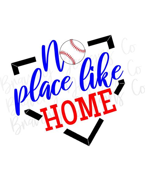 No Place Like Home Baseball Svg Png Etsy