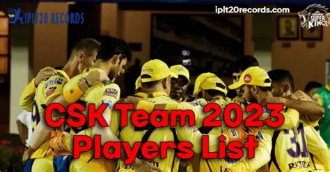 CSK Team 2023 Players List, Name, Photo, Captain, Retained Players ...