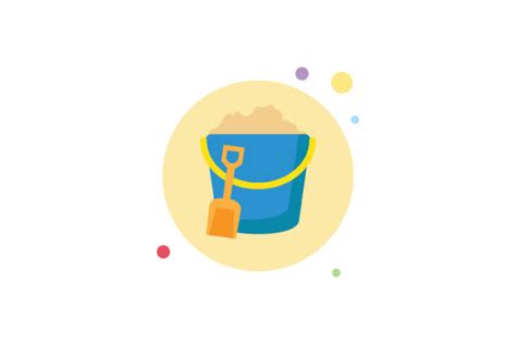 Beach Sand Bucket 2 Circle Bubble Icon Graphic By Goodmantisid