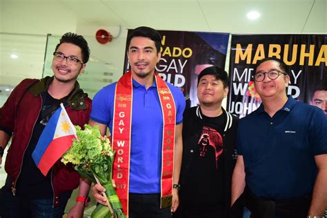 IN PHOTOS John Raspado Arrives In PH After Winning Mr Gay World 2017