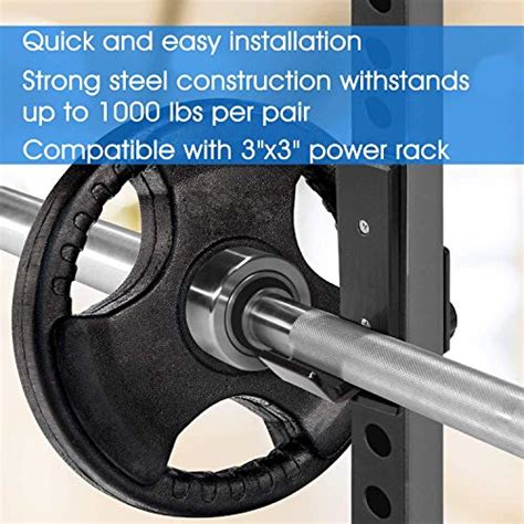 Yes4All Power Rack Attachment J Hook Barbell Fit 2x2 Or J Hook