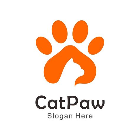 Cat Paw Logo 7955098 Vector Art At Vecteezy