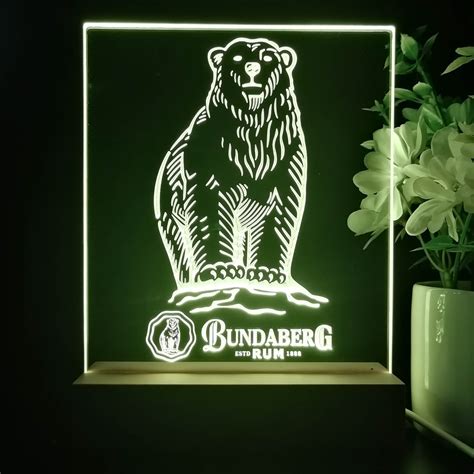 Bundaberg Rum Polar Bear Night Light Pub Bar Sign Led Lamp Pro Led Sign