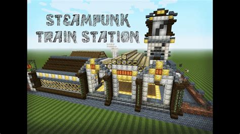 Minecraft Timelapse Steampunk Train Station Youtube