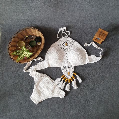 SZYDEŁKOWE BIKINI STRÓJ KĄPIELOWY BOHO SEXY S W Bibelocik Bibelocik
